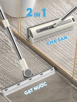 Cây chà sàn đa năng UFORU kết hợp gạt nước thông minh, đầu chổi chữ V xoay 180° linh hoạt - UF819 3