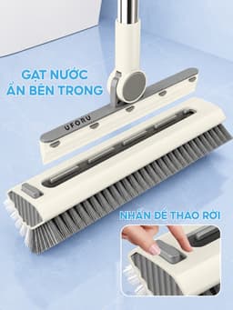Cây chà sàn đa năng UFORU kết hợp gạt nước thông minh, đầu chổi chữ V xoay 180° linh hoạt - UF819 6