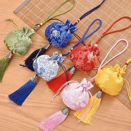 Túi Gấm Thêu Rồng Phượng Hầu Bao Cổ Trang May Mắn Phụ Kiện Đeo Trang Trí Tết Cưới Sang Trọng Tao Nhã Thanh Lịch 7