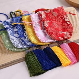 Túi Gấm Thêu Rồng Phượng Hầu Bao Cổ Trang May Mắn Phụ Kiện Đeo Trang Trí Tết Cưới Sang Trọng Tao Nhã Thanh Lịch 5