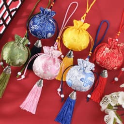 Túi Gấm Thêu Rồng Phượng Hầu Bao Cổ Trang May Mắn Phụ Kiện Đeo Trang Trí Tết Cưới Sang Trọng Tao Nhã Thanh Lịch 8