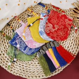 Túi Gấm Thêu Rồng Phượng Hầu Bao Cổ Trang May Mắn Phụ Kiện Đeo Trang Trí Tết Cưới Sang Trọng Tao Nhã Thanh Lịch 9
