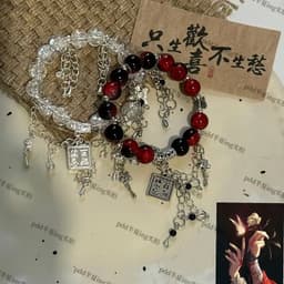 Vòng Tay Bướm Tử Linh Thiên Quan Tứ Phúc Tạ Liên Hoa Thành Chuỗi Hạt Cosplay Couple 9