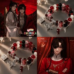 Vòng Tay Bướm Tử Linh Thiên Quan Tứ Phúc Tạ Liên Hoa Thành Chuỗi Hạt Cosplay Couple 6