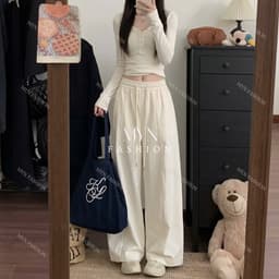 Quần Nữ Ống Rộng Cạp Chun Chất Kaki Thun Hè Mềm Mịn Mát, Chiều Dài Quần 95cm và 100CM Hàng Đẹp {MY04} 4