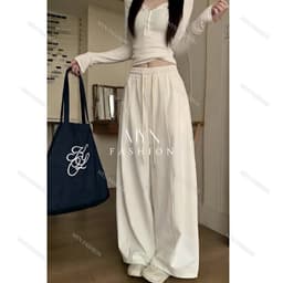 Quần Nữ Ống Rộng Cạp Chun Chất Kaki Thun Hè Mềm Mịn Mát, Chiều Dài Quần 95cm và 100CM Hàng Đẹp {MY04} 7