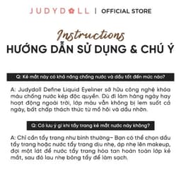 [MỚI] Bút Kẻ Mắt Nước JUDYDOLL Define Liquid Eyeliner Lâu Trôi Chuẩn Màu 0.5ml 4