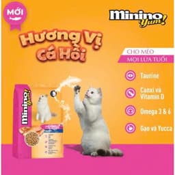Thức Ăn Hạt Mininor Yum cá hồi 1.5KG - Hương Vị Đa Dạng Cân Bằng Hoàn Hảo - MÉO CHÒ UNI 3