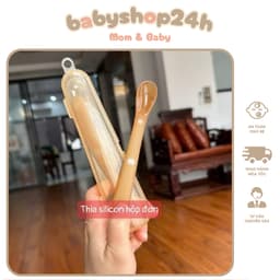 Thìa Ăn Dặm Cao Cấp Cho Trẻ Sơ Sinh Đến 1 Tuổi Có Hộp Bảo Quản 2