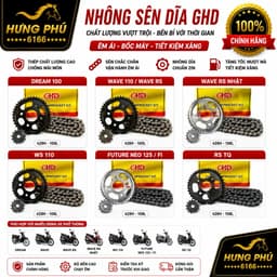 Nhông sên đĩa (nhông xích) HD sên 9ly cao cấp 1