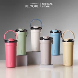 Ly giữ nhiệt thép phủ sứ LocknLock Blissoul Cafe Ceramic Tumbler 700ml LHC4440 có quai xách  - Hàng Chính Hãng - JoyMall 1