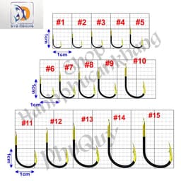 (Combo 20c - 50c - 100c ) Lưỡi Câu Hợp Kim Vàng Đen Có Nghạnh - Câu Đơn - Đài. Chuyên Chép - Trôi và Rô Phi ... 6