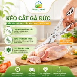 [HÀNG MỚI 2026] Kéo Cắt Gà Đức Không Gỉ, Kéo Cộng Lực Cắt Xương – Siêu Bền, Siêu Sắc – GIA DỤNG VINALIVING 2