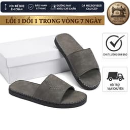 [ Dép Khâu Đế Chắc Chắn ] dép nam quai ngang da sáp fashion ,đế đúc liền khâu chỉ toàn bộ ,dép trẻ trung,sang trọng W010 6
