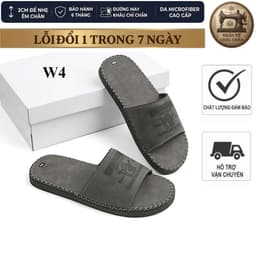 [ Dép Khâu Đế Chắc Chắn ] dép nam quai ngang da sáp fashion ,đế đúc liền khâu chỉ toàn bộ ,dép trẻ trung,sang trọng W010 4