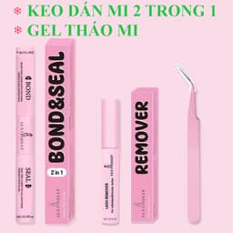 Keo dán mi 2in1 BOND & SEAL 10ml giữ chắc mi đến 72h và gel tháo mi REMOVER dành cho mi cụm, DIY và mi cặp (MG) 1