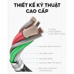 Cáp sạc nhanh Anker USB-C to USB-C 60W, Dây dù, Truyền dữ liệu 480Mbps, sạc iPhone, Samsung, iPad, MacBook  - A8752/3 3