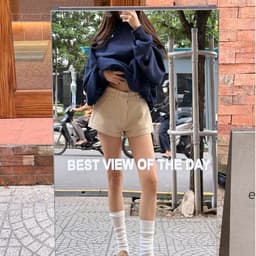 THE QUẠO - Quần Short ngắn nữ chất liệu Jean mềm dáng ngắn trên gối phong cách S2208_705 3