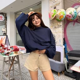 THE QUẠO - Quần Short ngắn nữ chất liệu Jean mềm dáng ngắn trên gối phong cách S2208_705 8