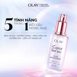 [KOL] [MỚI] Kem Dưỡng Da Chống Nắng Mỏng Nhẹ OLAY SUPER SPF 50+ | PA++++ Chai 50ML 3