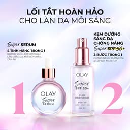 [KOL] [MỚI] Kem Dưỡng Da Chống Nắng Mỏng Nhẹ OLAY SUPER SPF 50+ | PA++++ Chai 50ML 9