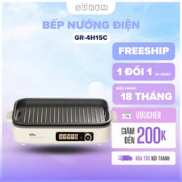 Bếp Nướng Điện Bear GR 4H15C Chính Hãng Nướng Không Khói Chống Dính Công Suất Lớn Cho Gia Đình Tiệc BBQ BẢO HÀNH 18 THÁN 1