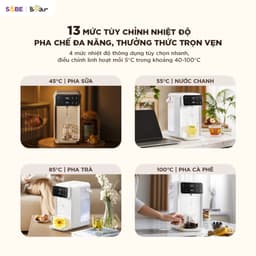 [MỚI] Bình Thủy Điện Bear 3L WDS-H306KP Bình Đun Nước Nóng Trực Tiếp Chuẩn Nhiệt 13 Mức Nhiệt Tùy Chỉnh Pha Trà Pha Sữa 4