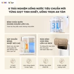 [MỚI] Bình Thủy Điện Bear 3L WDS-H306KP Bình Đun Nước Nóng Trực Tiếp Chuẩn Nhiệt 13 Mức Nhiệt Tùy Chỉnh Pha Trà Pha Sữa 2