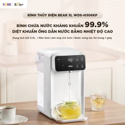 [MỚI] Bình Thủy Điện Bear 3L WDS-H306KP Bình Đun Nước Nóng Trực Tiếp Chuẩn Nhiệt 13 Mức Nhiệt Tùy Chỉnh Pha Trà Pha Sữa 3