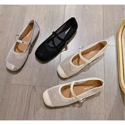 Giày Mary Jane Nữ Lưới Mesh Thời Trang, Giày Búp Bê Quai Cài Vintage  N62 2