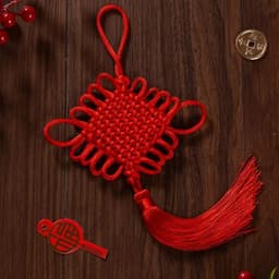 (BẢN NHỠ) Dây tua rua đồng tâm kết móc treo tết phong cách cổ trang Trung Quốc 5