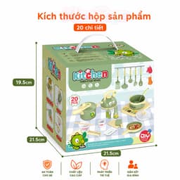 Bếp Đồ Chơi MimiToys Có Đèn Nhạc - Mẫu Khủng Long Thỏ Tím Cho Bé Chơi Nấu Ăn 9