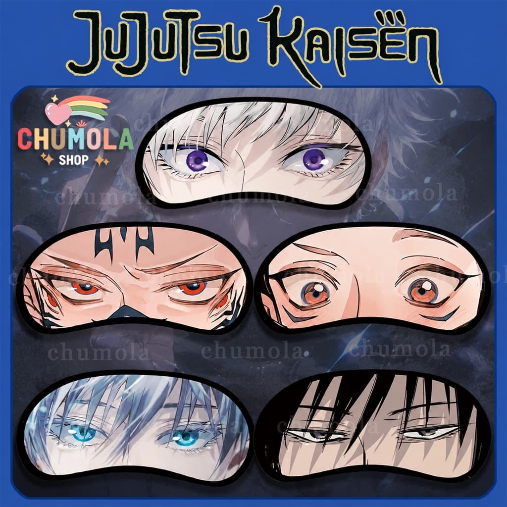 Bịt mắt Toge Gojo Sukuna Jujutsu Kaisen Chú thuật hồi chiến miếng che mắt ngủ phụ kiện cosplay