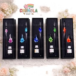BÚT THỦY TINH HOA TRONG NƯỚC - Bút Chấm Mực Luyện Chữ Hán Cổ Trang Độc Đáo 1