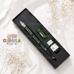 SET BÚT THỦY TINH TRÚC CỔ TRANG - Bộ Tập Viết Tiếng Trung Kèm Mực Và Kệ Đỡ Cao Cấp 1
