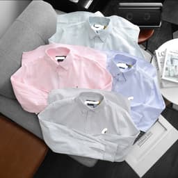 | 55kg - 95kg | Áo sơ mi tay dài nam oxford sọc kẻ form suông bigsize 100kg - 3bros sơ mi công sở 2