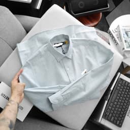 | 55kg - 95kg | Áo sơ mi tay dài nam oxford sọc kẻ form suông bigsize 100kg - 3bros sơ mi công sở 7