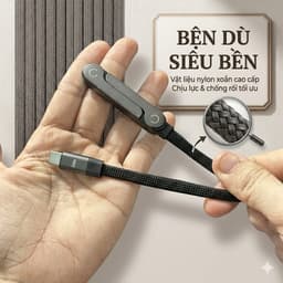 [HOT 2026] Cáp Sạc Siêu Nhanh 2 In 1, Công Suất 240W, Type C to C, Xoay Gập 360 Độ Làm Giá Đỡ Điện Thoại Đa Năng 7