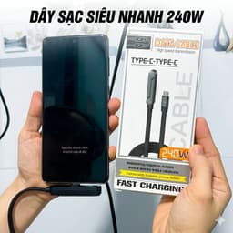[HOT 2026] Cáp Sạc Siêu Nhanh 2 In 1, Công Suất 240W, Type C to C, Xoay Gập 360 Độ Làm Giá Đỡ Điện Thoại Đa Năng 6