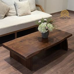 Bàn Trà Ngồi Bệt Gỗ Tràm Tự Nhiên Ghép Thanh, Bàn Ăn, Sofa, Cafe 7