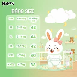 (COMBO 3 BỊCH) Tã Bỉm Quần Supdry Eco Cho Bé Khô Thoáng, Thấm Hút Tốt, Chống Tràn, Dịu Êm Cho Da Bé 6