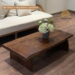 Bàn Trà Ngồi Bệt Gỗ Tràm Tự Nhiên Ghép Thanh, Bàn Ăn, Sofa, Cafe 3