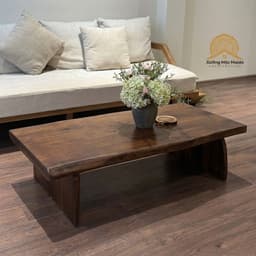 Bàn Trà Ngồi Bệt Gỗ Tràm Tự Nhiên Ghép Thanh, Bàn Ăn, Sofa, Cafe 5