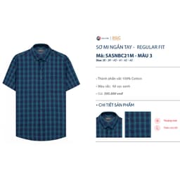 Áo Sơ Mi Nam Ngắn Tay DGC Dáng suông Regular, Họa Tiết Kẻ Caro Chất Vải Cao Cấp Thoáng Mát-SASNBC21M 7