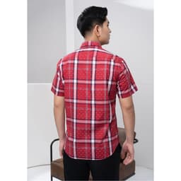 Áo Sơ Mi Nam Ngắn Tay DGC Dáng suông Regular, Họa Tiết Kẻ Caro Chất Vải Cao Cấp Thoáng Mát-SASNBC21M 3
