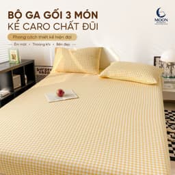 Bộ Ga Gối Cotton Đũi Xô H&L Bedding 3 Món | Drap Giường Ga Bọc Nệm + 2 Vỏ Gối | Bộ Ga Phòng Ngủ Mềm Mát  | Đủ Size 1