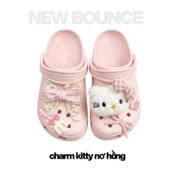 Dép Sục Nam Nữ (KHÔNG CHỮ) Có Quai Thời Trang Tặng Kèm Phụ Kiện Charm Hỗ Trợ Đổi Size NEW BOUNC 3