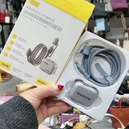 Bộ sạc nhanh GaN 30W Basemo, sạc nhanh 2 in 1, tương thích với nhiều dòng điện thoại siêu hot 3