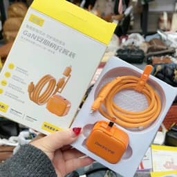 Bộ sạc nhanh GaN 30W Basemo, sạc nhanh 2 in 1, tương thích với nhiều dòng điện thoại siêu hot 2