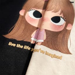 Áo Thun HY KORÉ Búp bê tóc nâu 3366 Form Rộng Localbrand Oversize Unisex Vải Cotton 75% Nam Nữ Mặc Đẹp 8